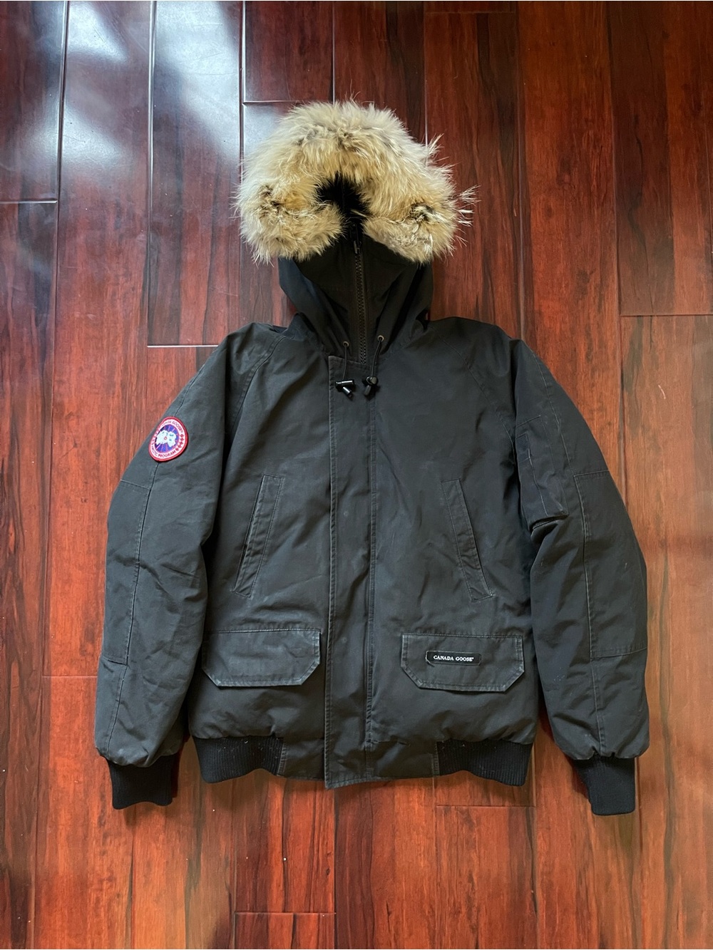 Canada Goose Chilliwack Bomber Jacket Coyote Fur Trim 2016 Men Size S MSRP $1000